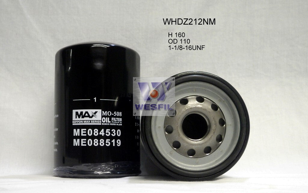 Oil Filter Z212 Fits Mitsubishi WHDZ212NM - Wesfil