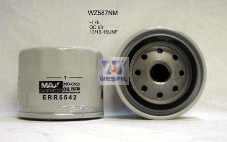 Oil Filter Z587 Fits Landrover WZ587NM - Wesfil