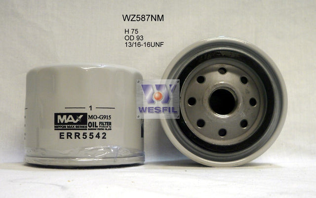 Oil Filter Z587 Fits Landrover WZ587NM - Wesfil
