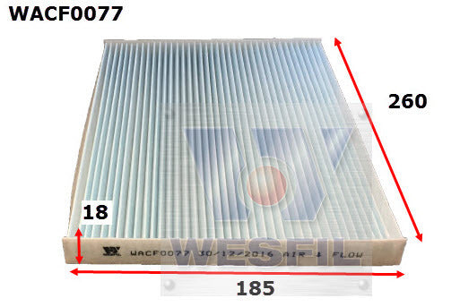 Cabin Filter RCA188P Fits Nissan WACF0077 - Wesfil