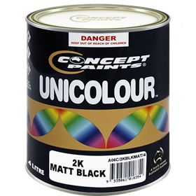 Automotive Refinish 2K Matt Black 1L/4L - Concept Paints 4L