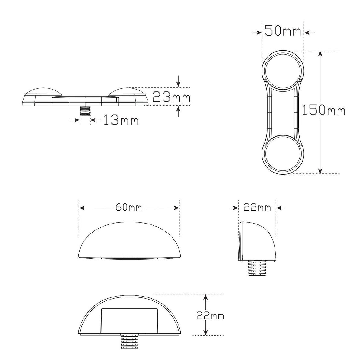 Trailer Lamp & Cable Kit Stop/Tail/Ind/Reflector Kit 1X DB - LED AutoLamps