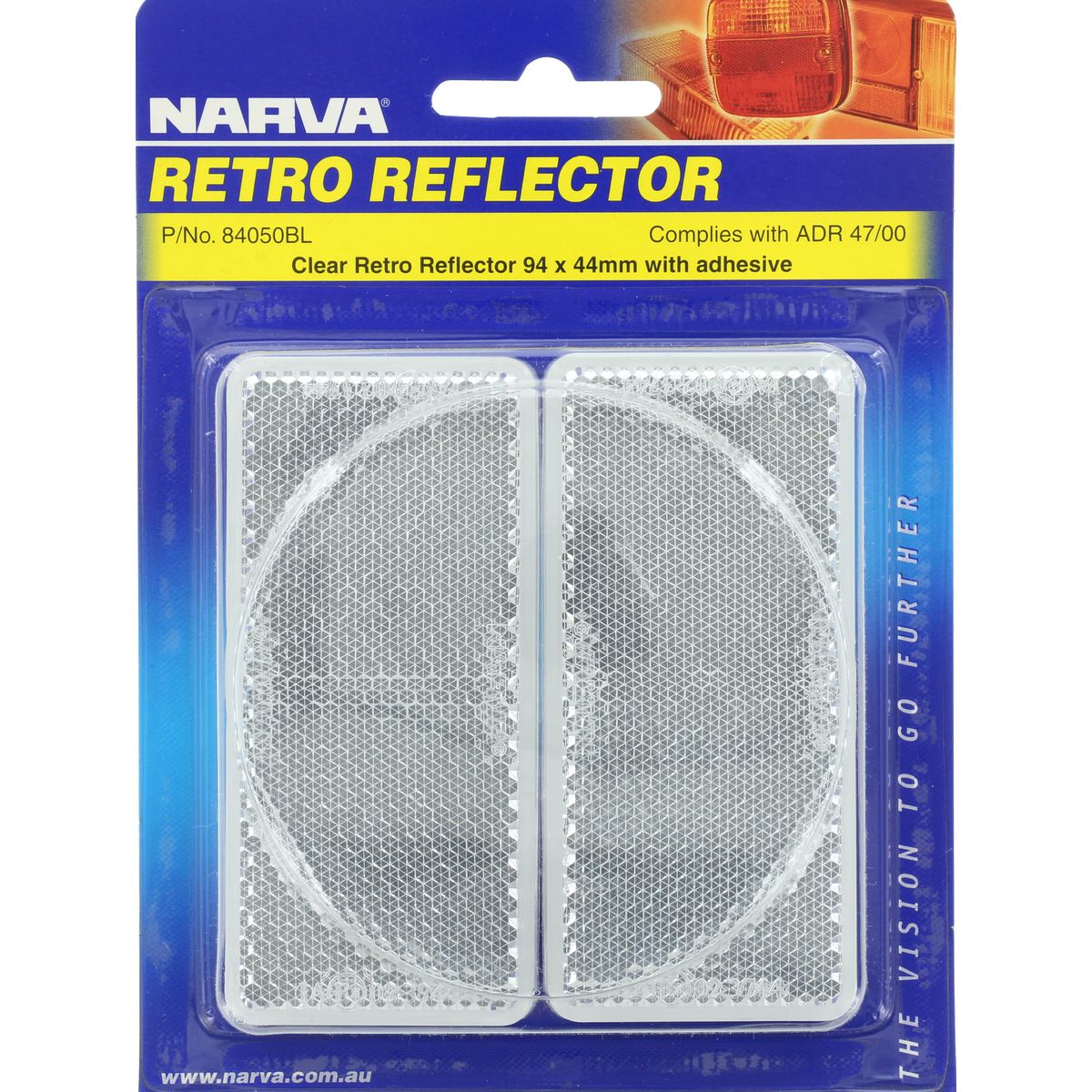 Clear Retro Reflector With Self Adhesive Rectangle 2 Pieces - Narva
