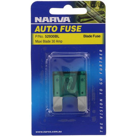 Maxi Blade Fuse Green 30AMP Green 1 Piece - Narva | Universal Auto Spares