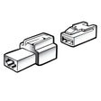 1 Way Male Quick Connector Housing 2 Piece - Narva