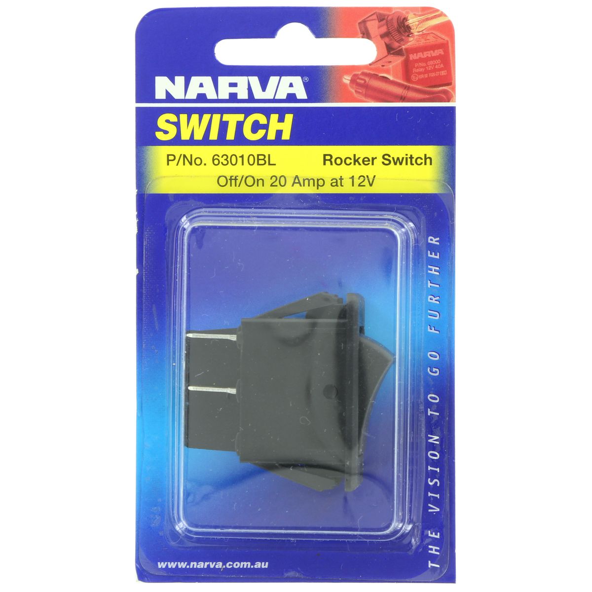 Rocker Switch Off/On DPST (Contacts Rated 20A 12V) - Narva