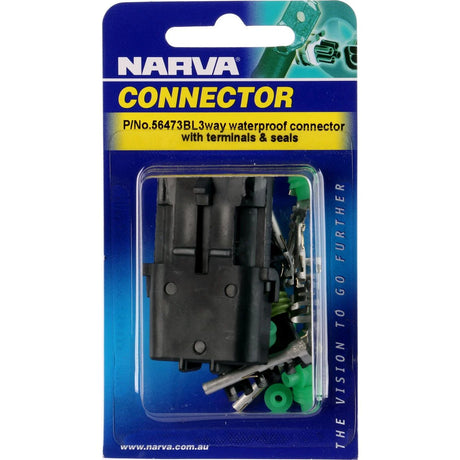 3 Way Female Waterproof Connector Housing 1 Kit - Narva