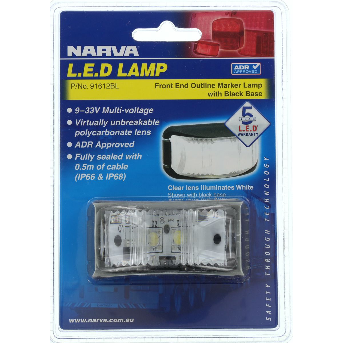 Front Marker Light Clear LED 9 to 33V - Narva