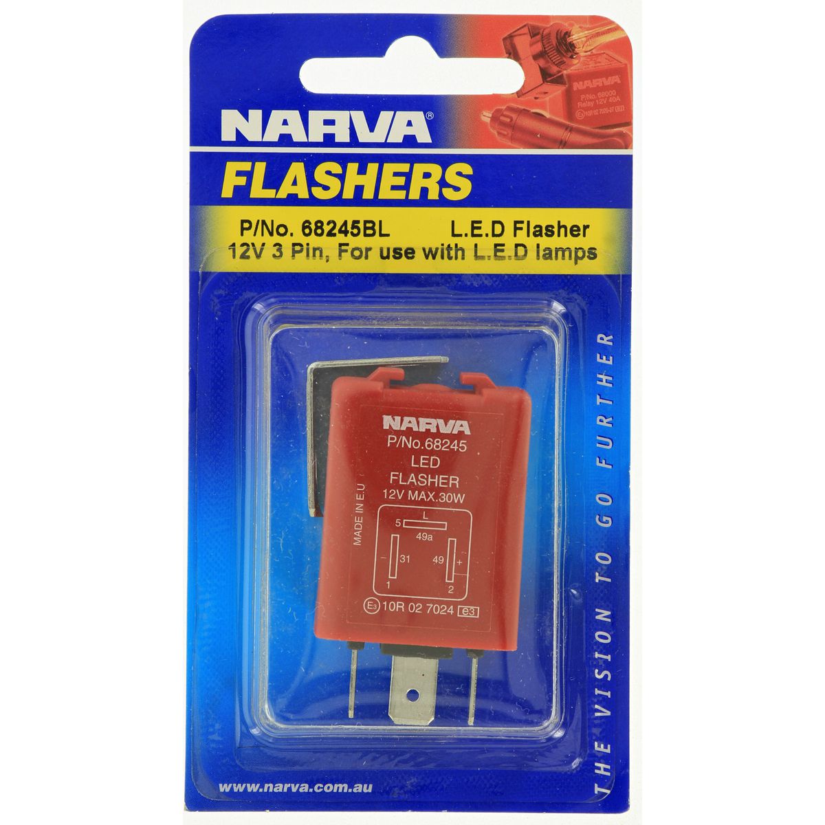 12 Volt 3 Pin Electronic LED Flasher - Narva