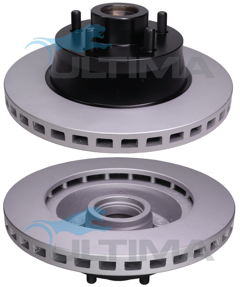 Brake Disc Rotor Front (F) Fits Falcon XB - XF Coated with Black Hat AAP107 - Ultima