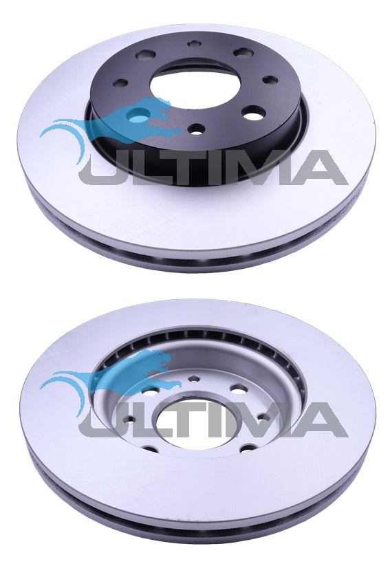 Brake Disc Rotor Front (F) Fits Fiat 500 Twin Air 0.9L, 1.2L 2008-2010 Vented Rotor AAP1253 - Ultima