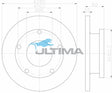 Brake Disc Rotor (R) Fits Ford Transit 10/06 - 12/12 Various Models Geomet Coated AAP2135 - Ultima
