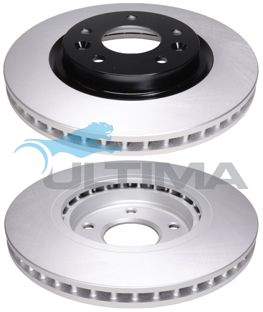 Brake Disc Rotor (Front) Fits Nissan Qashqai J11, X-Trail T32 Geomet & Black Hat AAP2186 - Ultima