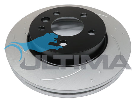 Brake Disc Rotor Front (BLK, SLOTTED L/H) Fits VW AMAROK 2011- 302MM GEOMET COATED AAP2238DSL - Ultima