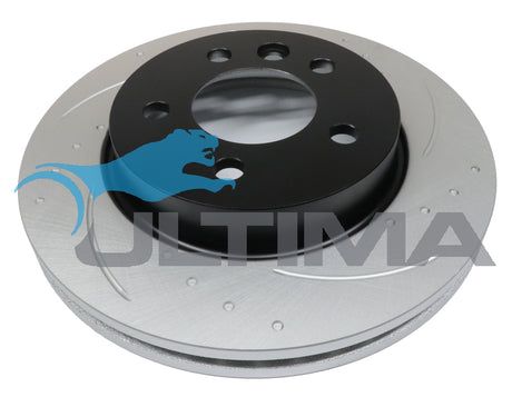 Brake Disc Rotor Front (BLK, SLOTTED R/H) Fits VW AMAROK 2011- 302MM GEOMET COATED AAP2238DSR - Ultima