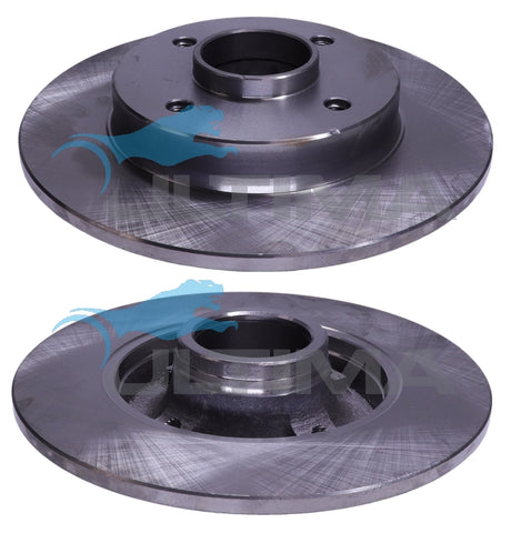 Brake Disc Rotor Rear Fits CITROEN C4, PEUGEOT 207, 307 (HUB TYPE) 249MM 8 MIN. AAP2277 - Ultima