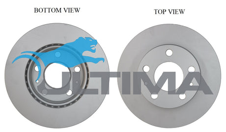 Brake Disc Rotor Front Fits FIAT DUCATO 2007-ON GEOMET COATED 2TON VANS AAP2402 - Ultima