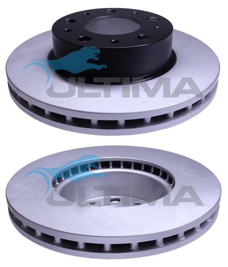Brake Disc Rotor Front Fits FIAT DUCATO 2007-ON GEOMET COATED 1.6TON VANS STEEL WHEELS 280mm AAP2406 - Ultima