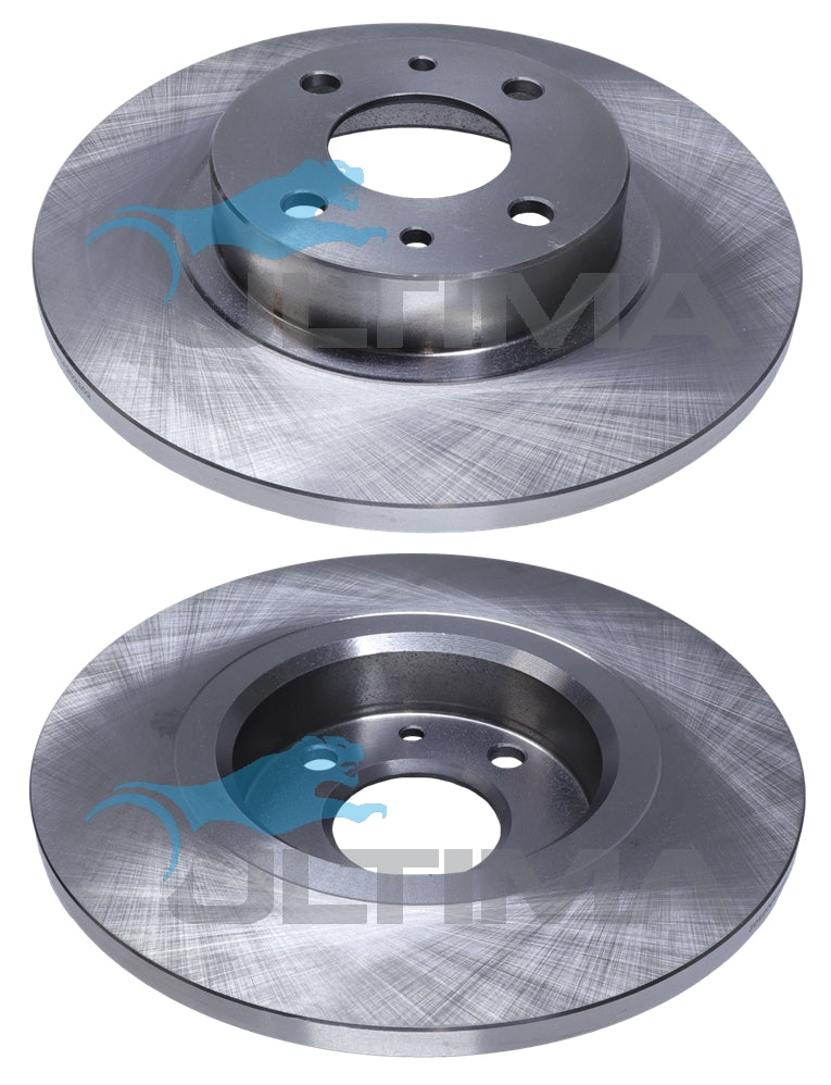 Brake Disc Rotor Front Fits FIAT 500 TWIN AIR 0.9lt, 1.2L 2008-2010 SOLID ROTOR AAP2407 - Ultima