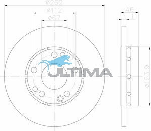 Brake Disc Rotor Front Fits MERCEDES 190 1.8, 2.0, 2.5L 85-88 AAP260 - Ultima