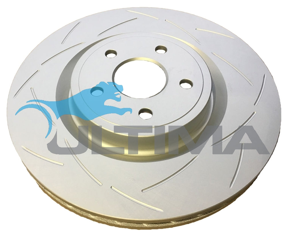 Brake Disc Rotor Front Fits Jeep Grand Cherokee R/H SRT V8 10/2012 ON FR ROTOR GEOMET COATED /Slotted AAP2632SR - Ultima