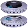 Brake Disc Rotor Front Fits Mercedes W166 ML/GLE 330mm Non-AMG Spec GEOMAT BLK HAT AAP2648 - Ultima