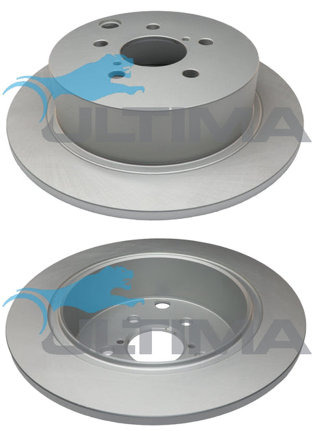 Brake Disc Rotor Fits Subaru Forester, Impreza, XV 2013 Rear on Geomat Coated AAP2667 - Ultima