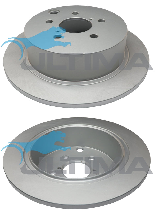 Brake Disc Rotor Fits Subaru Forester, Impreza, XV 2013 Rear on Geomat Coated AAP2667 - Ultima