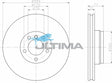 Brake Disc Rotor Front Fits BMW E38 5.4L 334MM OD AAP2670 - Ultima