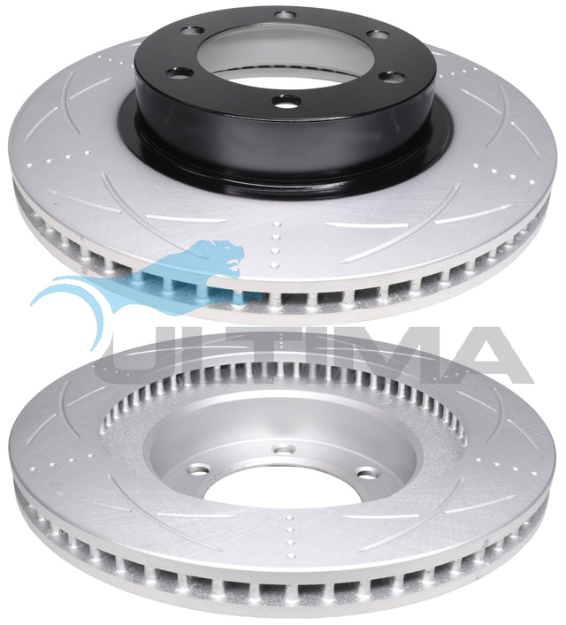 Brake Disc Rotor Front Slotted Fits Landcruiser 120 Series 02-09 AAP2700S - Ultima