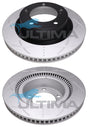 Brake Disc Rotor Front (Black, Uni-Slotted) Fits Landcruiser UZJ200, VDJ200 2015-on LX450D 354mm AAP2724S - Ultima
