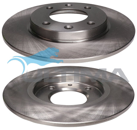 Brake Disc Rotor Rear Fits Peugeot 206, 306 Geomet Coated AAP276 - Ultima