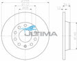 Rear Brake Disc Rotor Fits Audi A4 1.8i 20V 8/02 on AAP2802 - Ultima