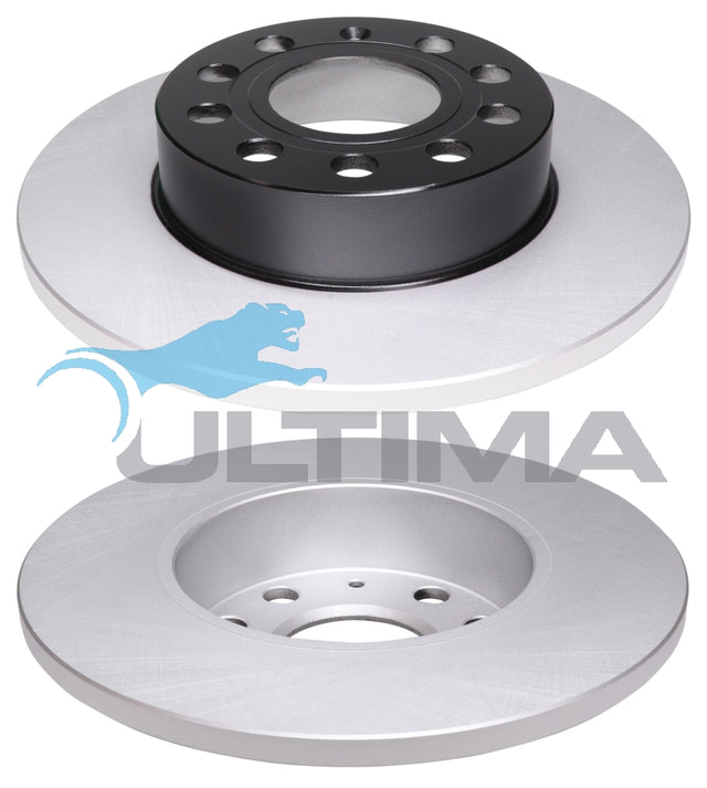 Brake Disc Rotor Rear Fits Golf MK5, MK6 06/2010-On Geomet Coated AAP2813 - Ultima