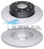 Brake Disc Rotor Rear Fits Golf MK5, MK6 06/2010-On Geomet Coated AAP2813 - Ultima