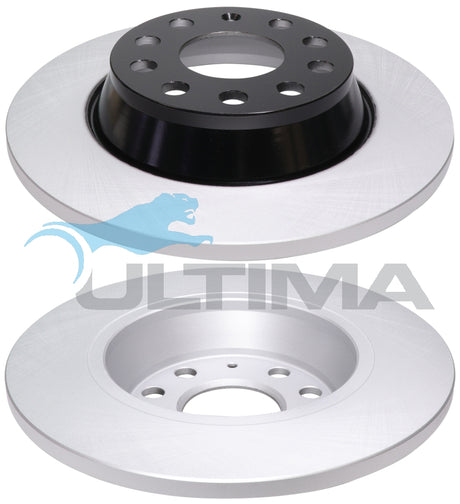 Brake Disc Rotor (Rear) Fits Audi A3, Skoda, VW Golf Tiguan Geomet Coated AAP2816 - Ultima