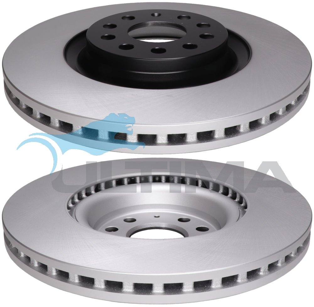 Brake Disc Rotor (Front) Fits Audi 3 Petrol 12/13-11/16 VW Golf 2013 On 340mm OD Geomet Coated AAP2830 - Ultima