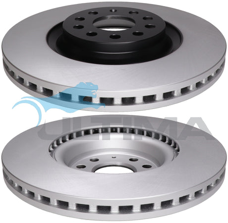 Brake Disc Rotor (Front) Fits Audi 3 Petrol 12/13-11/16 VW Golf 2013 On 340mm OD Geomet Coated AAP2830 - Ultima