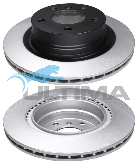 Brake Disc Rotor (Rear) Fits BMW Vented 300mm Geomet Coated AAP2857 - Ultima