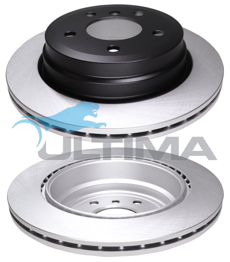 Brake Disc Rotor (Rear) Fits BMW 120, 130, 318i, 320i 300mm Vented Geomet Coated AAP2861 - Ultima