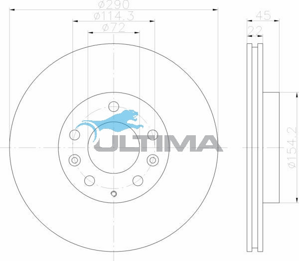 Front Brake Disc Rotor Fits Mazda MX-5 NC 2005-2014 AAP2959 - Ultima