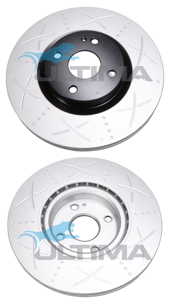 Front Uni-Slotted Brake Disc Rotor Fits Mazda ND MX5 AAP2964S - Ultima