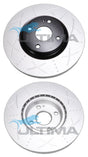 Front Uni-Slotted Brake Disc Rotor Fits Mazda ND MX5 AAP2964S - Ultima