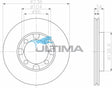 Brake Disc Rotor Front Fits Lancer CB 9/90 - 93, CC Hatch 1.5L 10/92 On AAP412 - Ultima