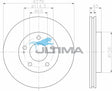 Brake Disc Rotor Front Fits Magna TE, TF, TH, TJ, TL AAP425 - Ultima