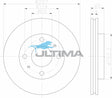 Brake Disc Rotor (F) Fits Elantra XD, Lantra, Sonata EF AAP456 - Ultima