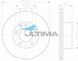 Brake Disc Rotor Front Fits BMW 525e, 528i AAP675 - Ultima
