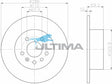Brake Disc Rotor (R) Fits Vectra JR, JS, Saab 9.3 AAP826 - Ultima