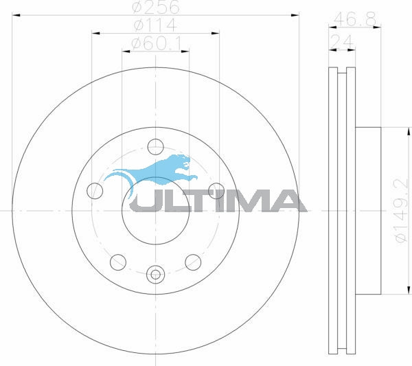 Brake Disc Rotor Front Fits Leganza (8/97 - 12/00) AAP892 - Ultima