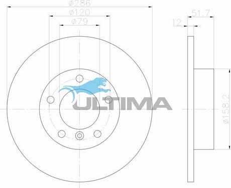 Brake Disc Rotor Front Fits BMW 316i, 318i, 318ti E36 AAP978 - Ultima
